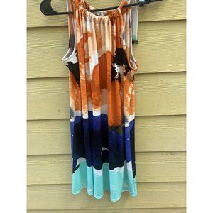 Women's Alfani Woman‎  Drawstring Dress. Beach, Hawaiian Shift Dress, Sz Med A